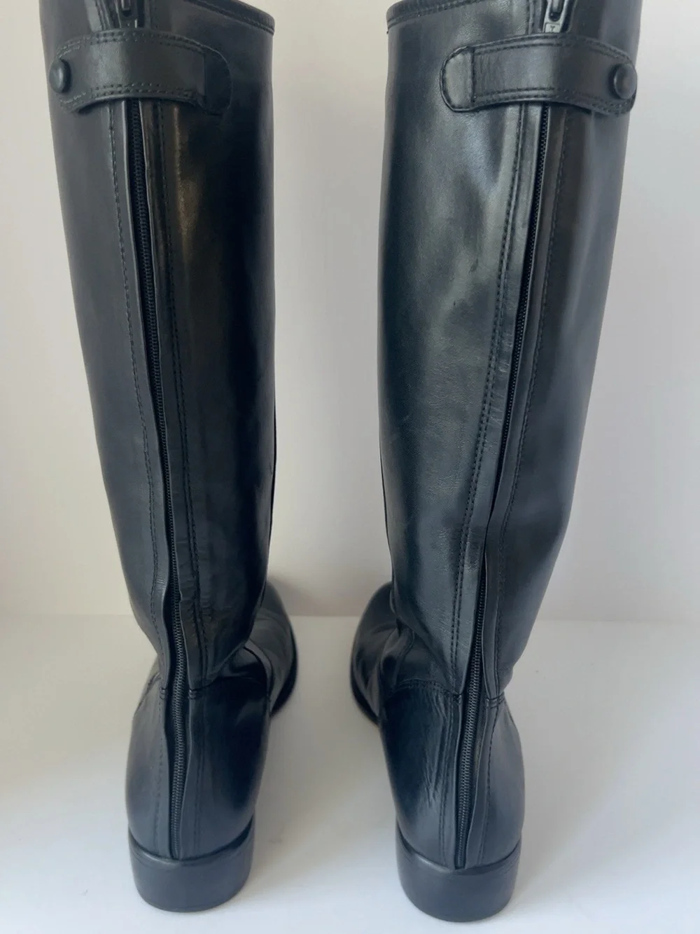 Corso Como Black Leather Knee High Riding Boots Size 7.5 Brazil